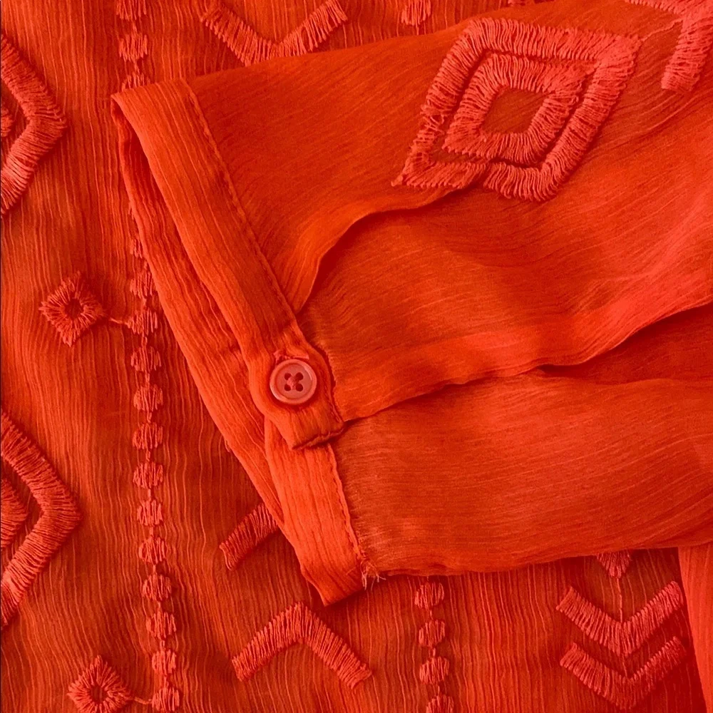 🎉SALE🎉Old Navy Orange Tie Front Tunic with Relaxed Fit - Picture 12 of 14